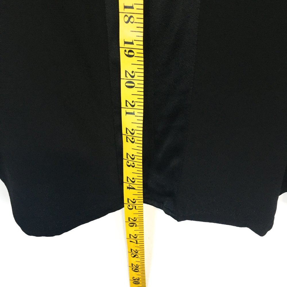 Zara Woman Black Center Stripe Semi Sheer Blouse (L) - Picture 7 of 15